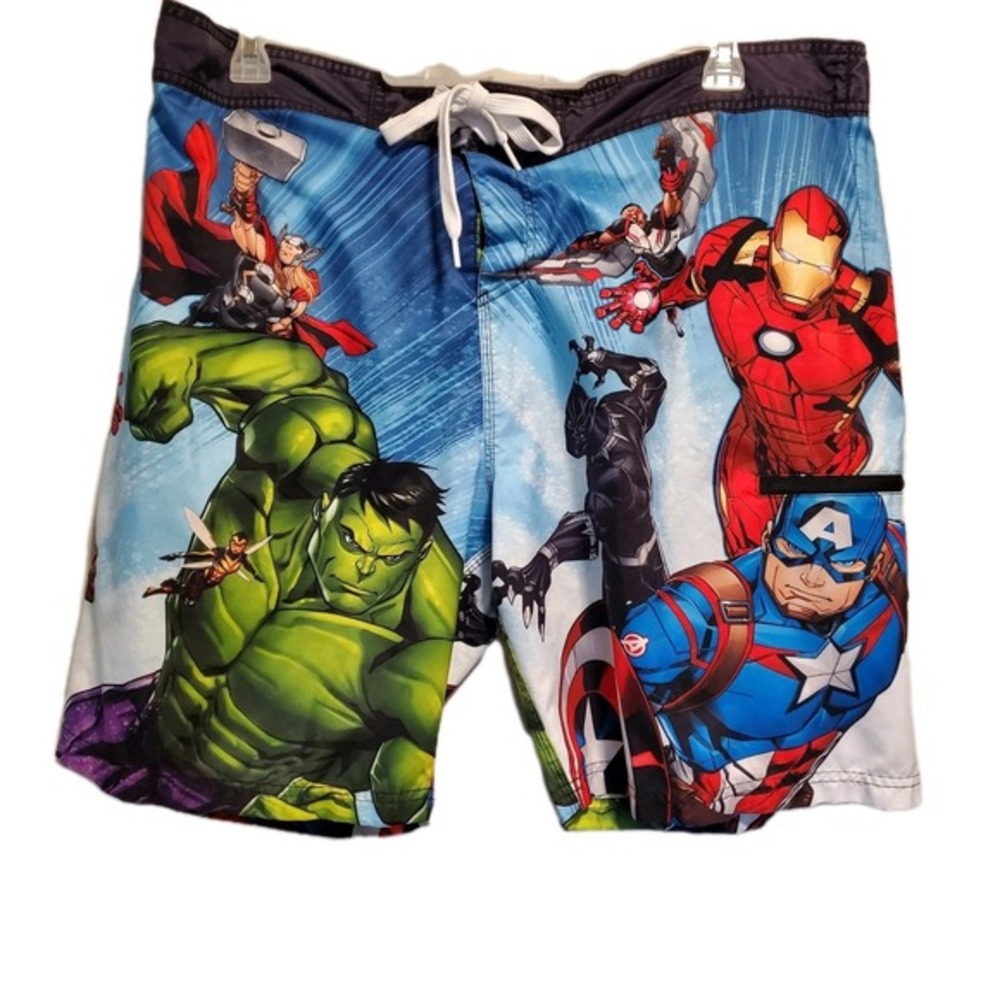 Marvel Mens Swim Shorts Size‎ Xxl Tie Clossure Graphic Designs